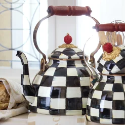 MacKenzie-Childs Tea Kettles<Courtly Check 3 Quart Tea Kettle
