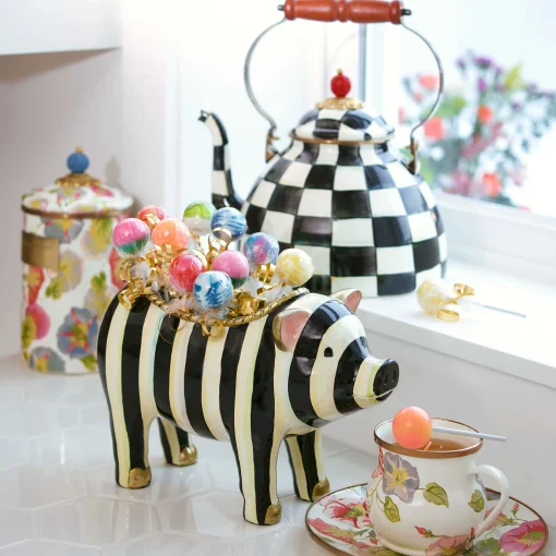 MacKenzie-Childs Tea Kettles<Courtly Check 3 Quart Tea Kettle