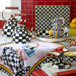 MacKenzie-Childs Tea Kettles<Courtly Check 3 Quart Tea Kettle