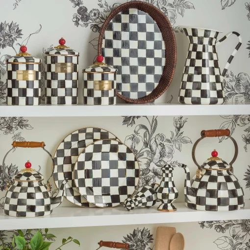 MacKenzie-Childs Tea Kettles<Courtly Check 3 Quart Tea Kettle