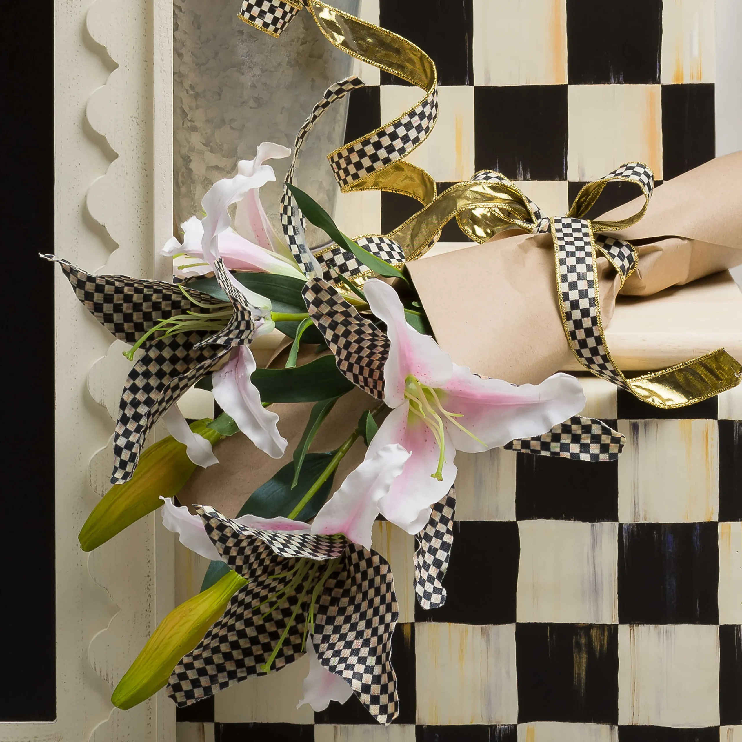 MacKenzie-Childs Holiday|Finishing Touches<Courtly Check 1 Ribbon