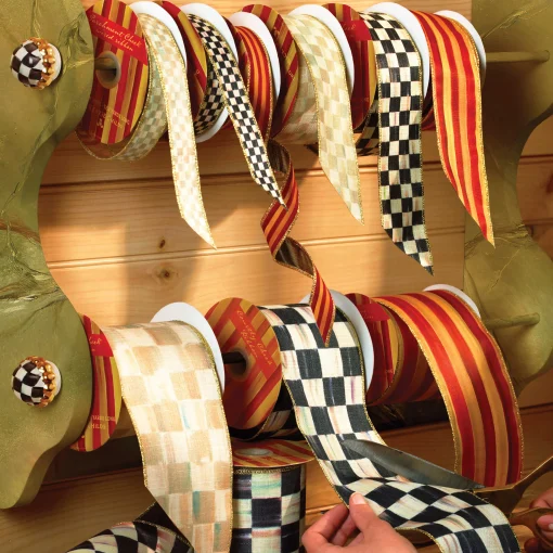 MacKenzie-Childs Holiday|Finishing Touches<Courtly Check 1 Ribbon