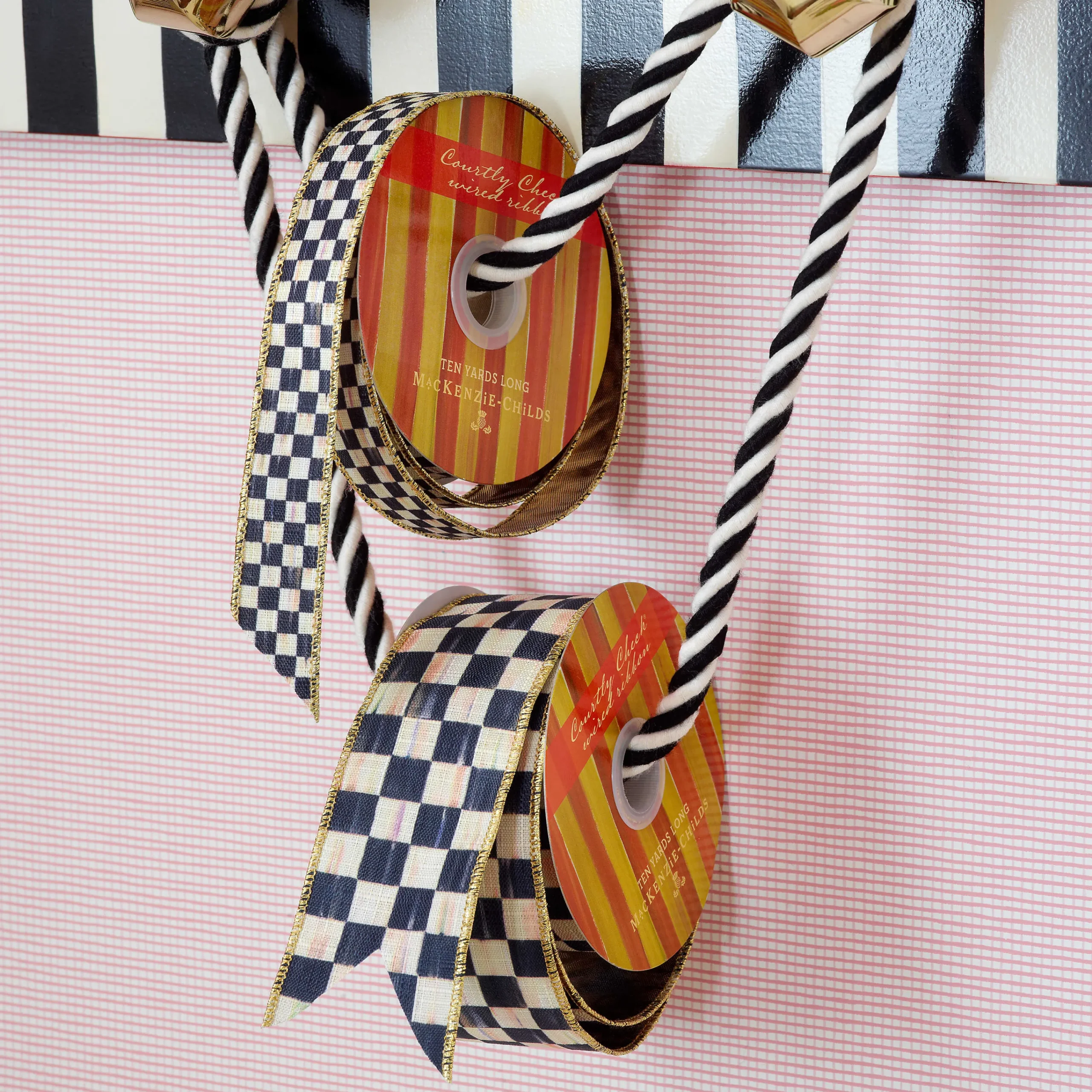 MacKenzie-Childs Holiday|Finishing Touches<Courtly Check 1 Ribbon