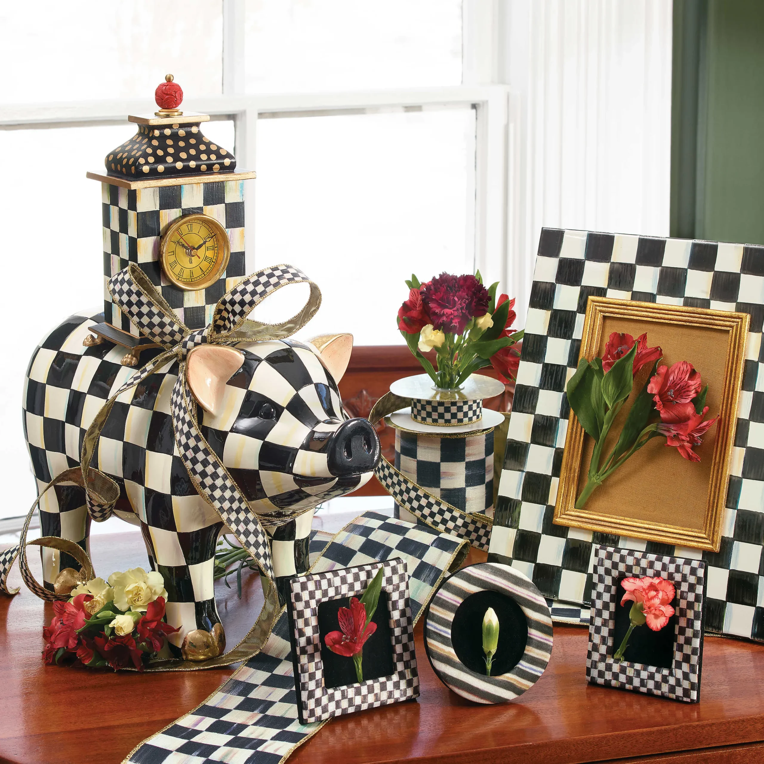 MacKenzie-Childs Holiday|Finishing Touches<Courtly Check 1 Ribbon
