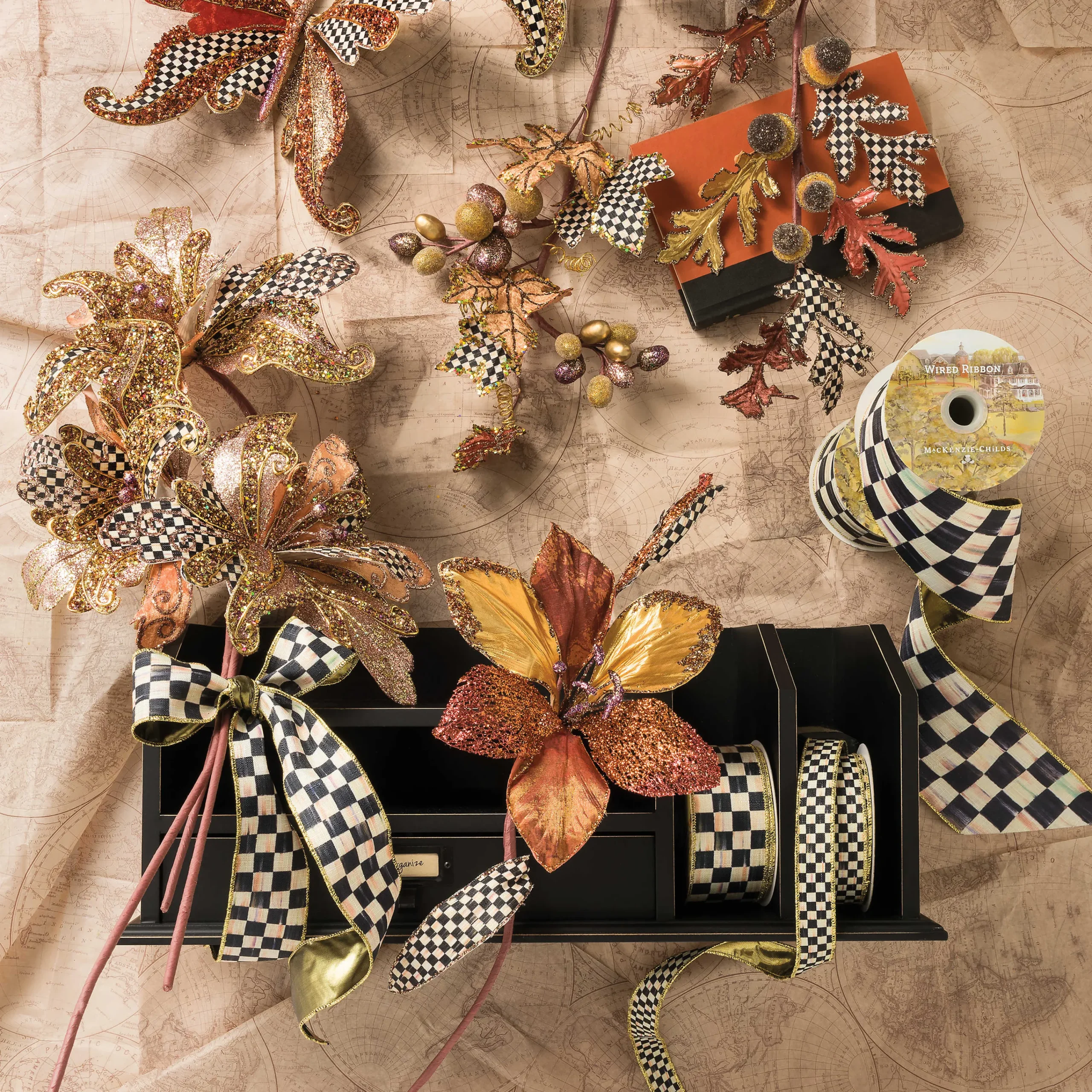 MacKenzie-Childs Holiday|Finishing Touches<Courtly Check 1 Ribbon