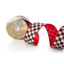 MacKenzie-Childs Holiday|Finishing Touches<Courtly Check 2 Ribbon - Red