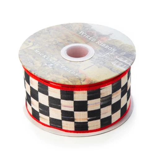 MacKenzie-Childs Holiday|Finishing Touches<Courtly Check 2 Ribbon - Red