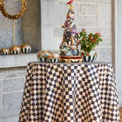 MacKenzie-Childs Kitchen & Table Linens<Courtly Check 90 Round Tablecloth