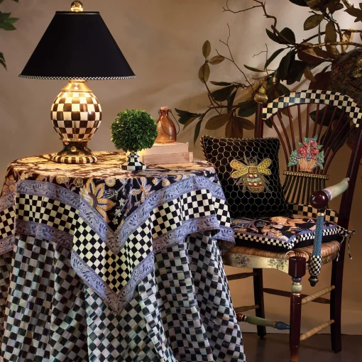 MacKenzie-Childs Kitchen & Table Linens<Courtly Check 90 Round Tablecloth