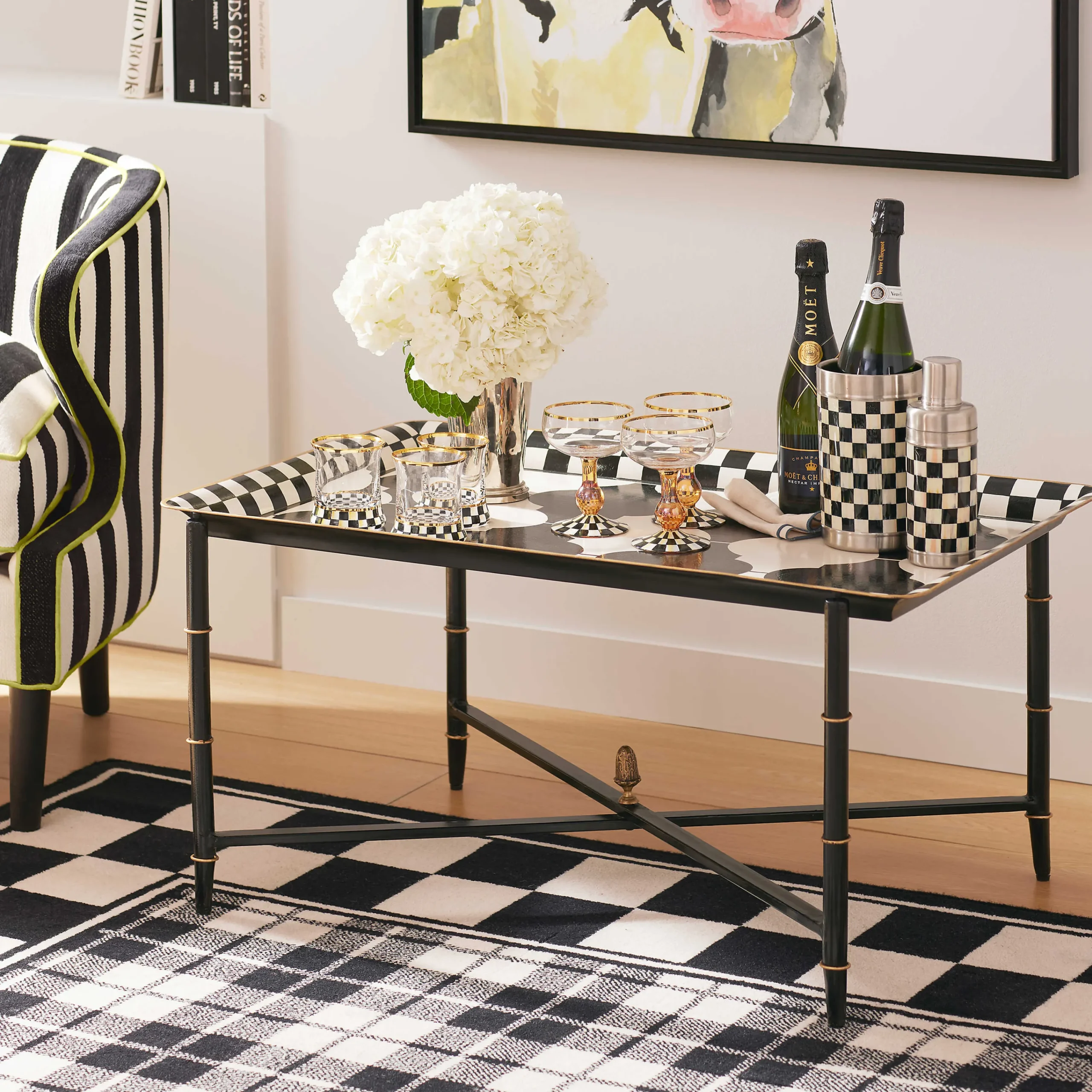 MacKenzie-Childs Drinkware|Bar Entertaining<Courtly Check 3260 Wine Cooler