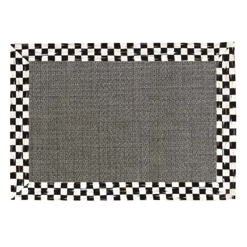 MacKenzie-Childs Rugs<Courtly Check 2' x 3' Grey Sisal Rug