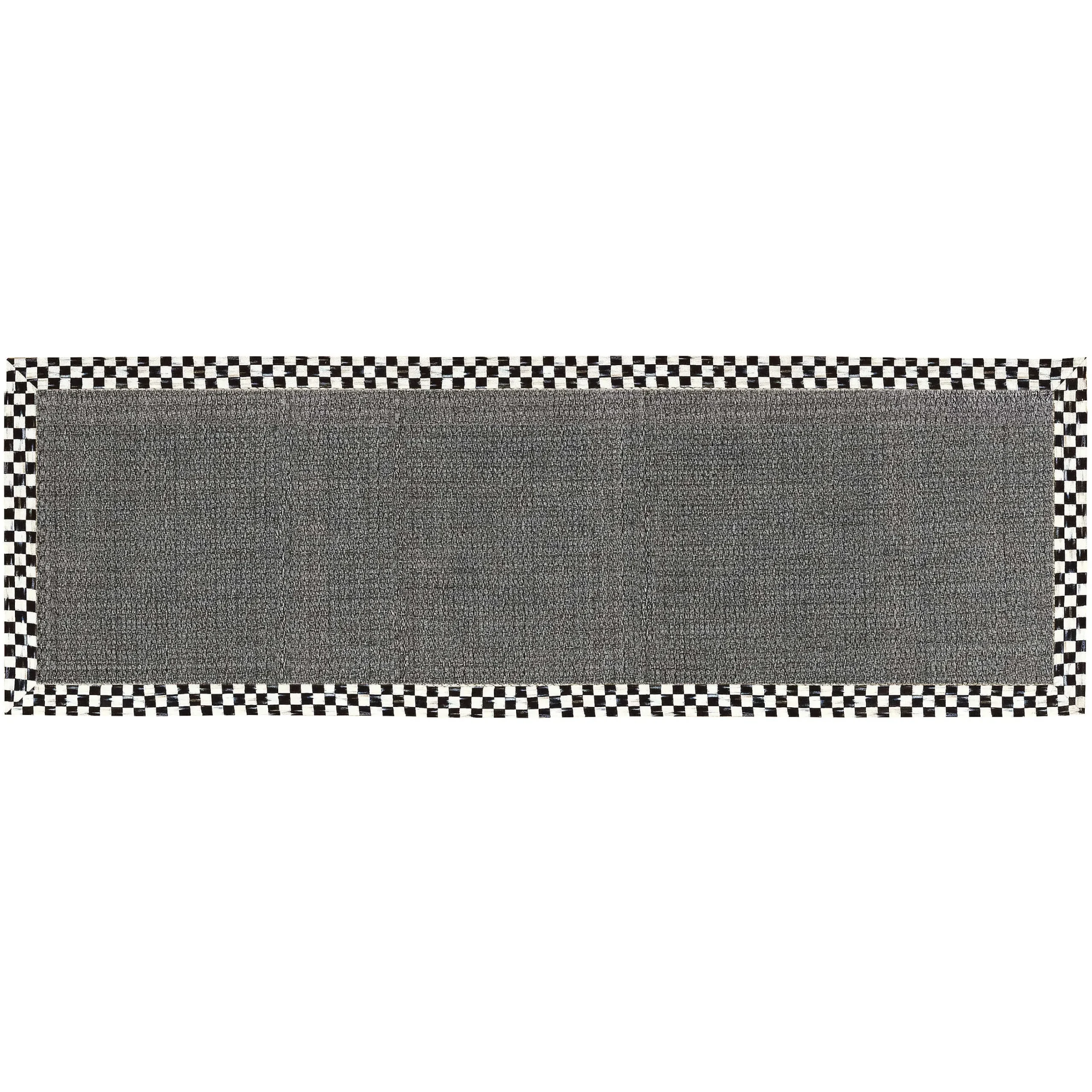 MacKenzie-Childs Rugs<Courtly Check 2'6 x 9' Grey Sisal Runner Rug