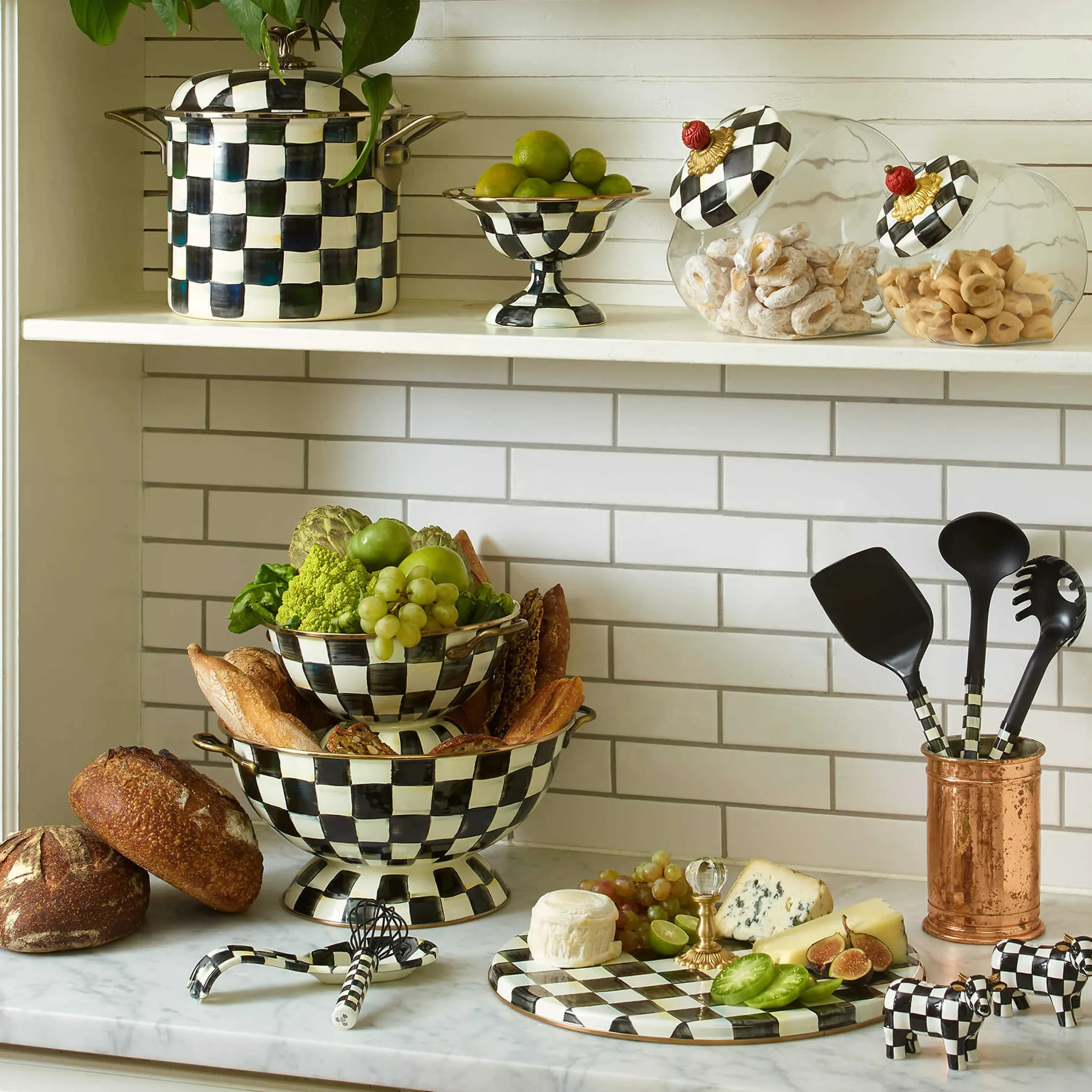 MacKenzie-Childs Serveware<Courtly Check Almost Everything Bowl