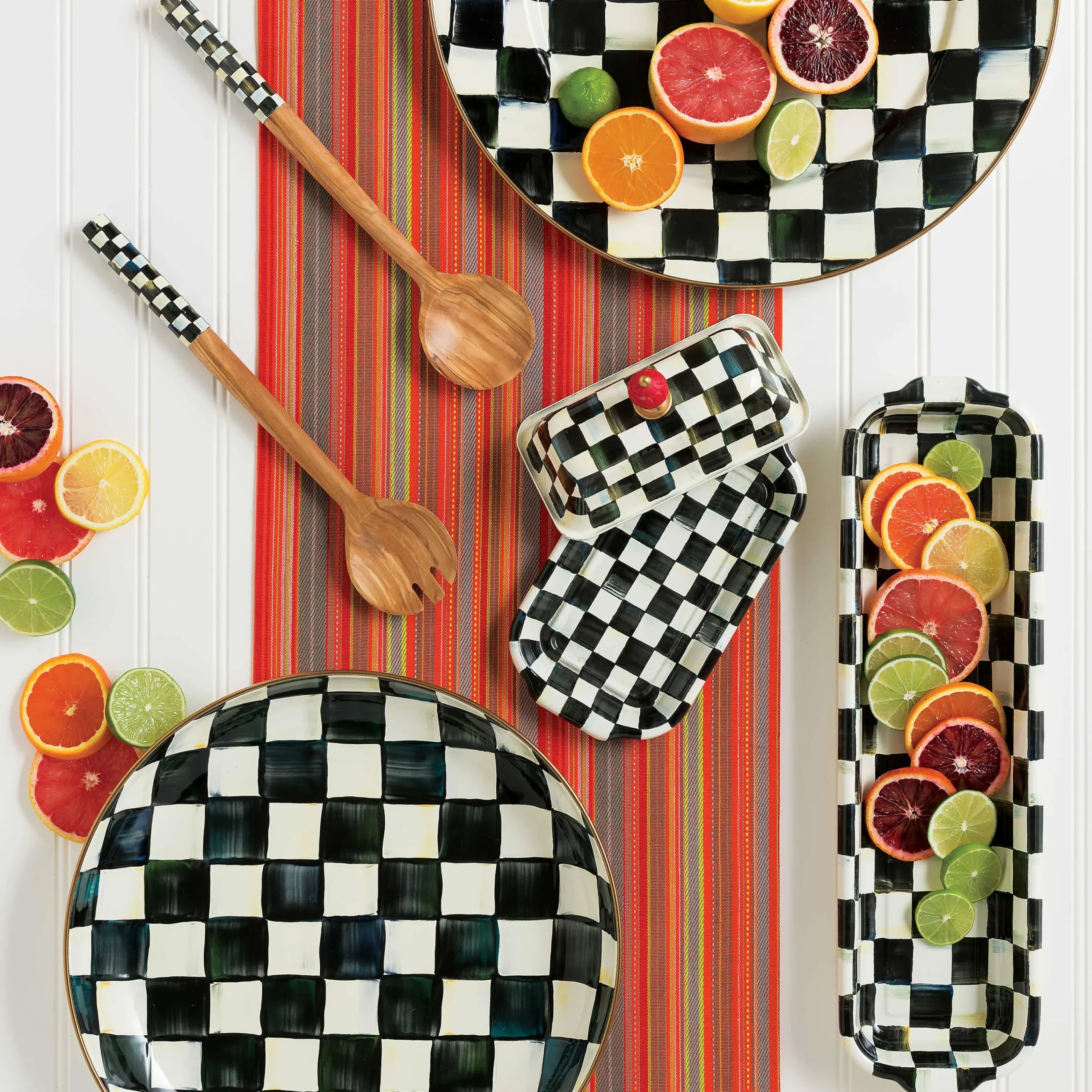 MacKenzie-Childs Serveware<Courtly Check Baguette Dish