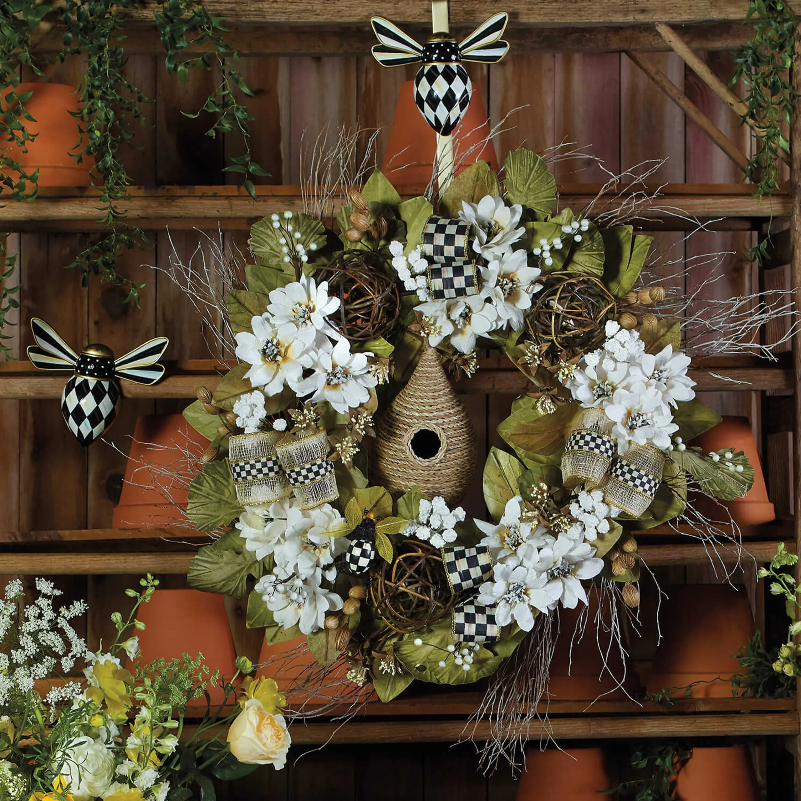 MacKenzie-Childs Spring|Room Accents<Courtly Check Bee Wall Decor