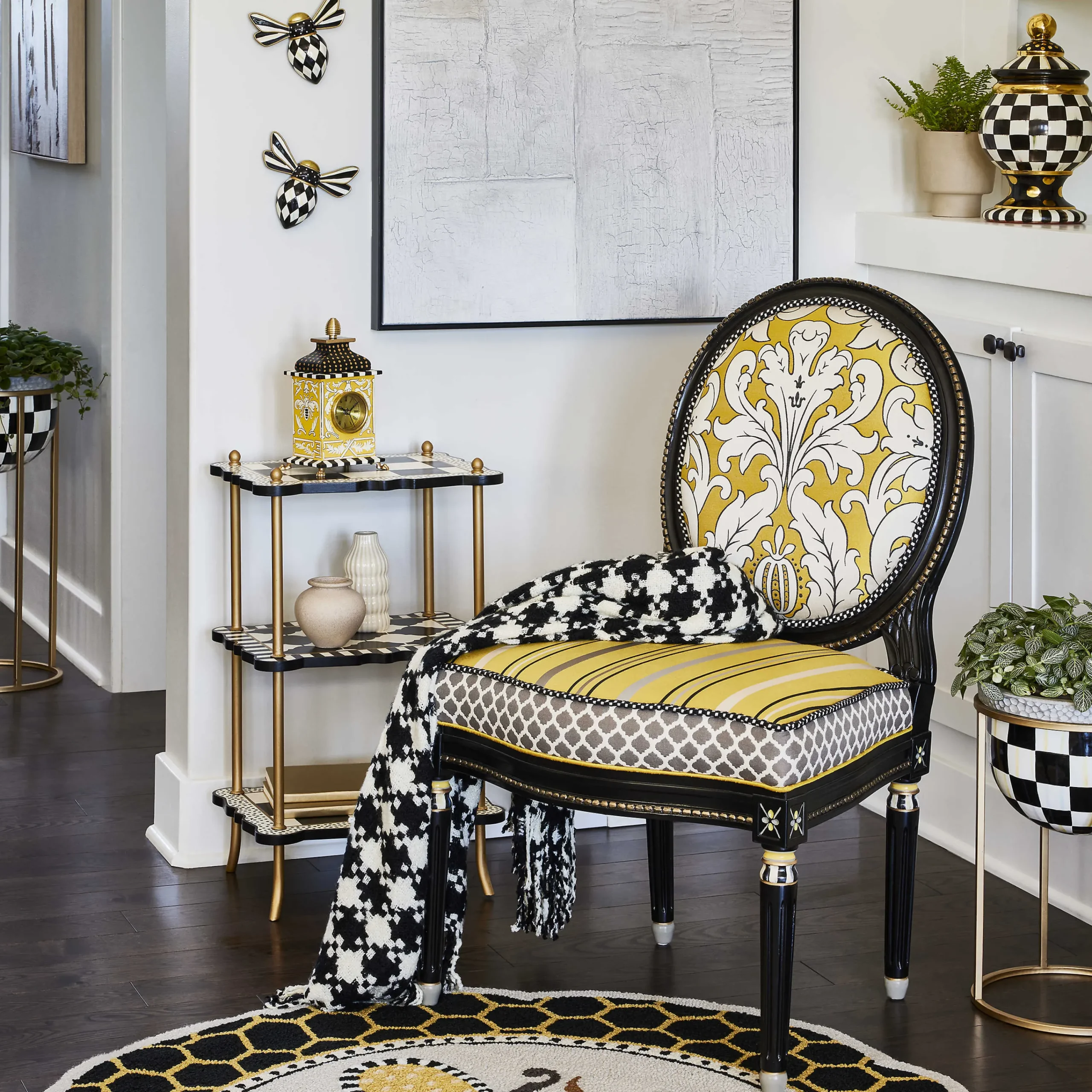 MacKenzie-Childs Spring|Room Accents<Courtly Check Bee Wall Decor
