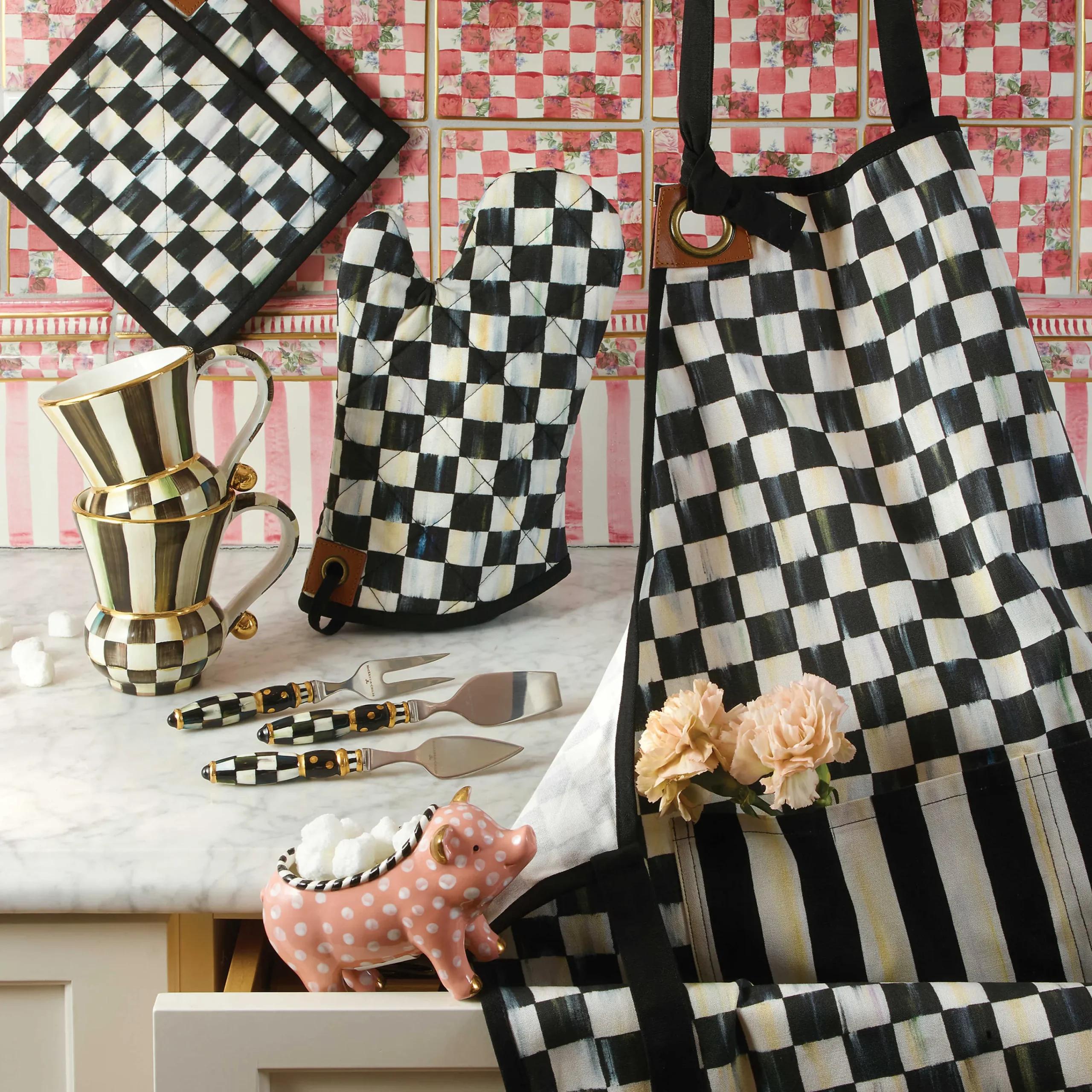 MacKenzie-Childs Kitchen & Table Linens<Courtly Check Bistro Apron