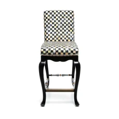 MacKenzie-Childs Dining Room & Kitchen<Courtly Check Black Counter Stool with Back