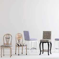 MacKenzie-Childs Dining Room & Kitchen<Courtly Check Black Counter Stool with Back