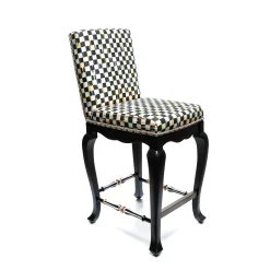 MacKenzie-Childs Dining Room & Kitchen<Courtly Check Black Counter Stool with Back