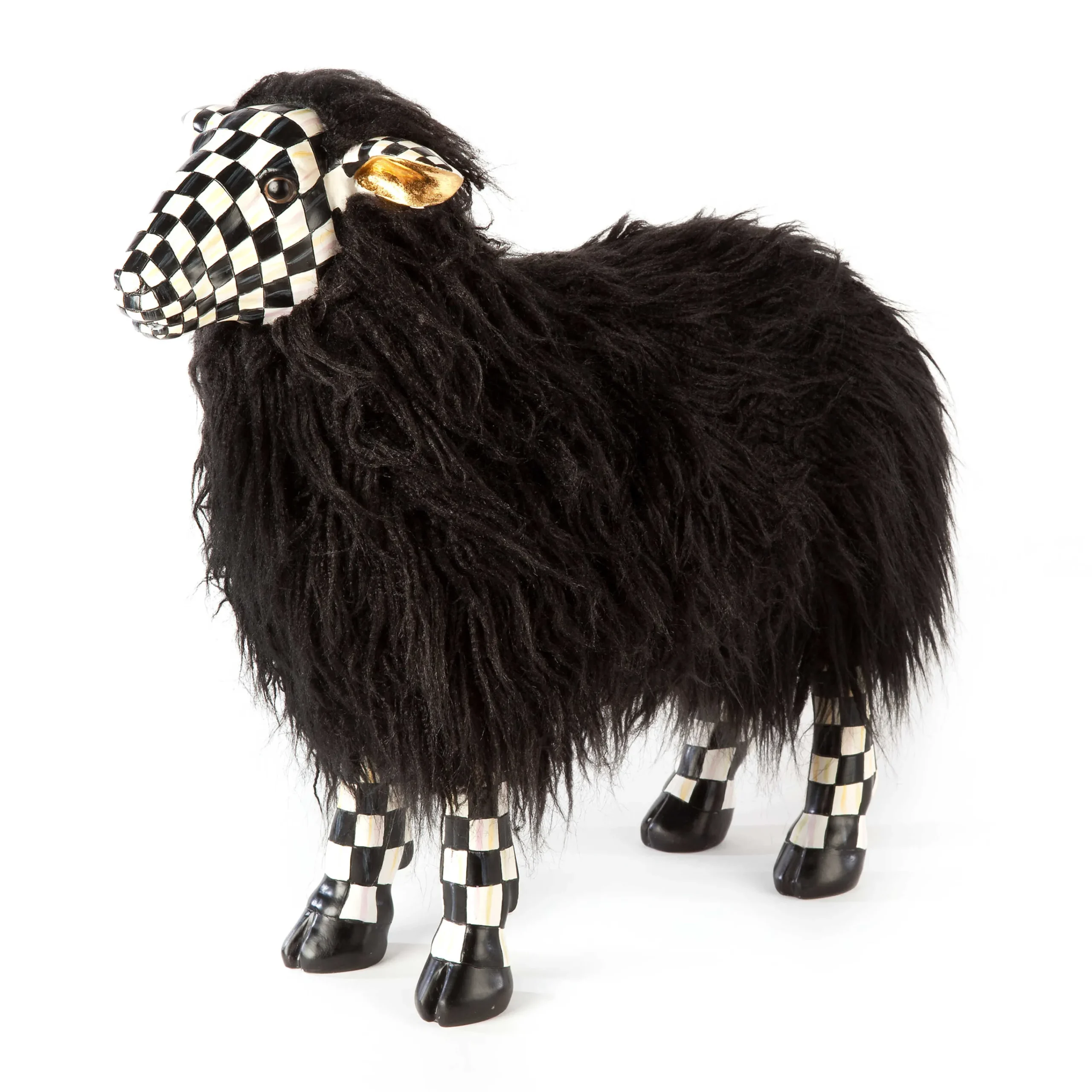 MacKenzie-Childs Spring|Room Accents<Courtly Check Black Sheep - Small