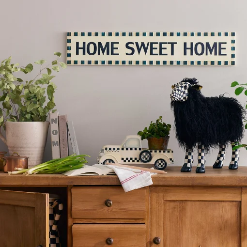MacKenzie-Childs Spring|Room Accents<Courtly Check Black Sheep - Small