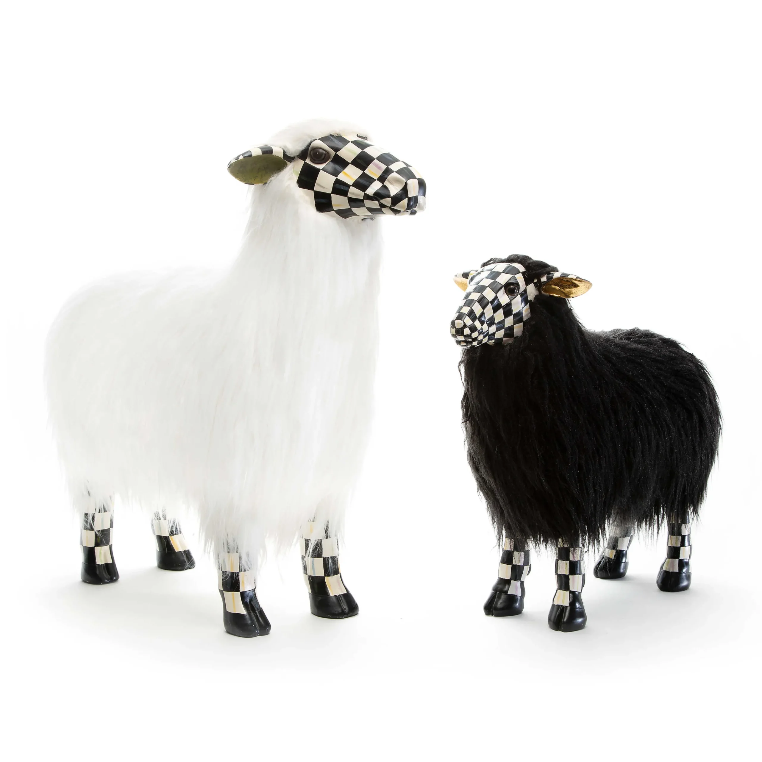 MacKenzie-Childs Spring|Room Accents<Courtly Check Black Sheep - Small
