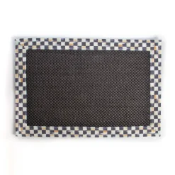 MacKenzie-Childs Rugs<Courtly Check Black Sisal 2' x 3' Rug