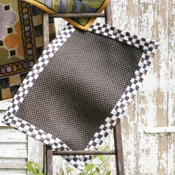 MacKenzie-Childs Rugs<Courtly Check Black Sisal 2' x 3' Rug