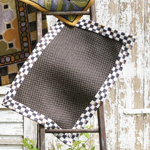 MacKenzie-Childs Rugs<Courtly Check Black Sisal 2' x 3' Rug