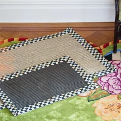MacKenzie-Childs Rugs<Courtly Check Black Sisal 2' x 3' Rug