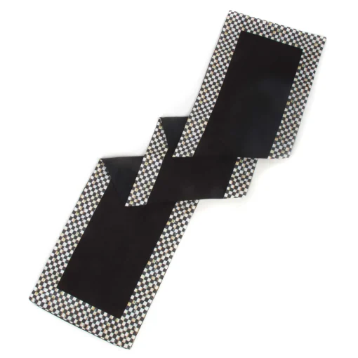 MacKenzie-Childs Kitchen & Table Linens<Courtly Check Black Table Runner