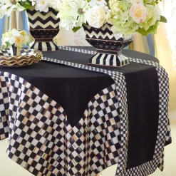 MacKenzie-Childs Kitchen & Table Linens<Courtly Check Black Table Runner