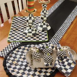 MacKenzie-Childs Kitchen & Table Linens<Courtly Check Black Table Runner