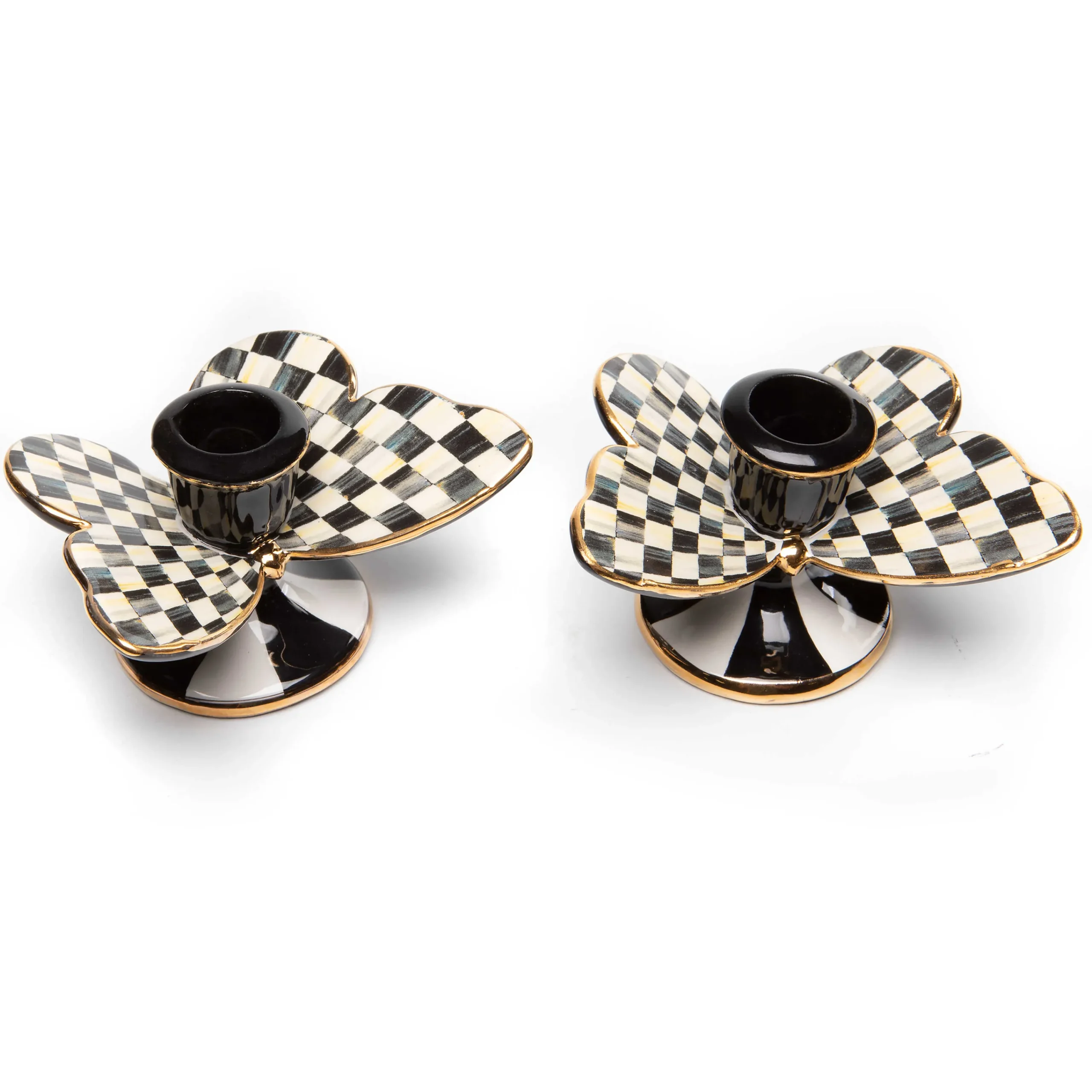 MacKenzie-Childs Spring|Candles & Fragrances<Courtly Check Butterfly Candle Holders, Set of 2