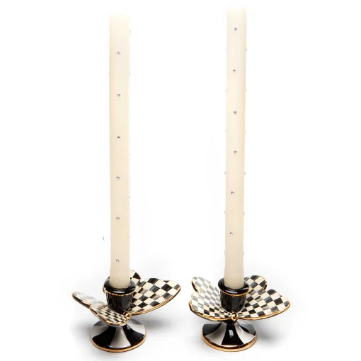 MacKenzie-Childs Spring|Candles & Fragrances<Courtly Check Butterfly Candle Holders, Set of 2