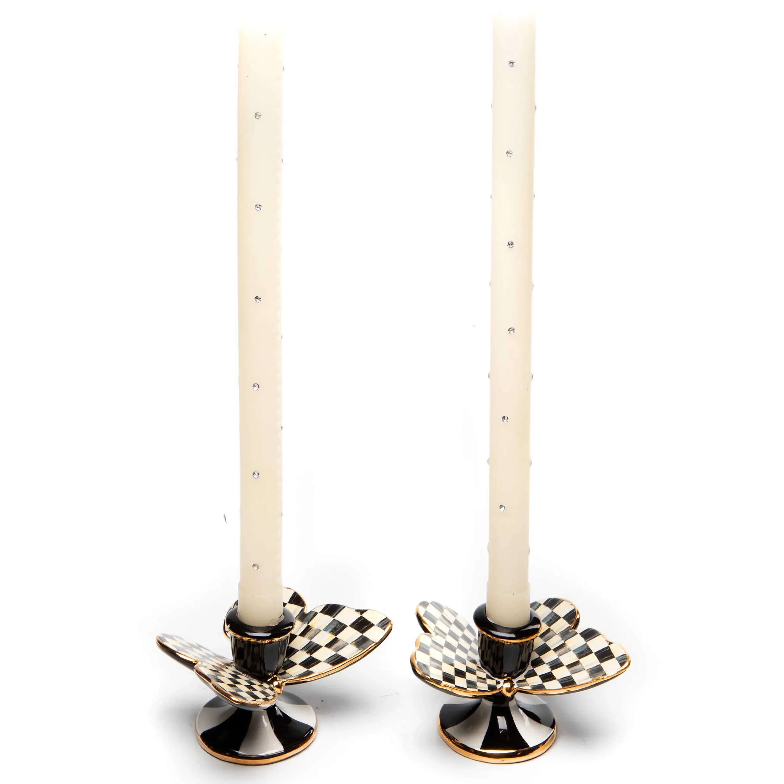MacKenzie-Childs Spring|Candles & Fragrances<Courtly Check Butterfly Candle Holders, Set of 2