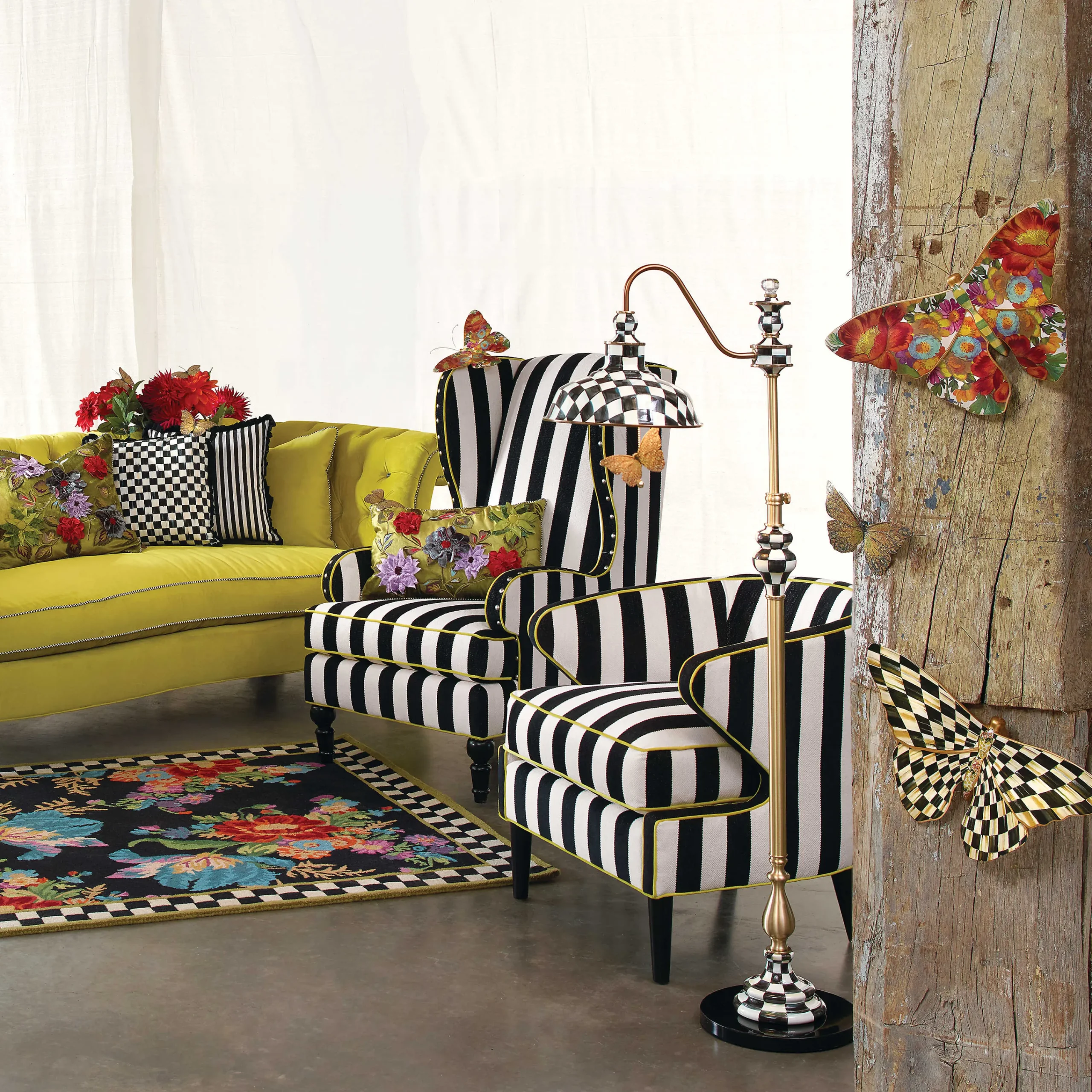 MacKenzie-Childs Room Accents<Courtly Check Butterfly Wall Decor