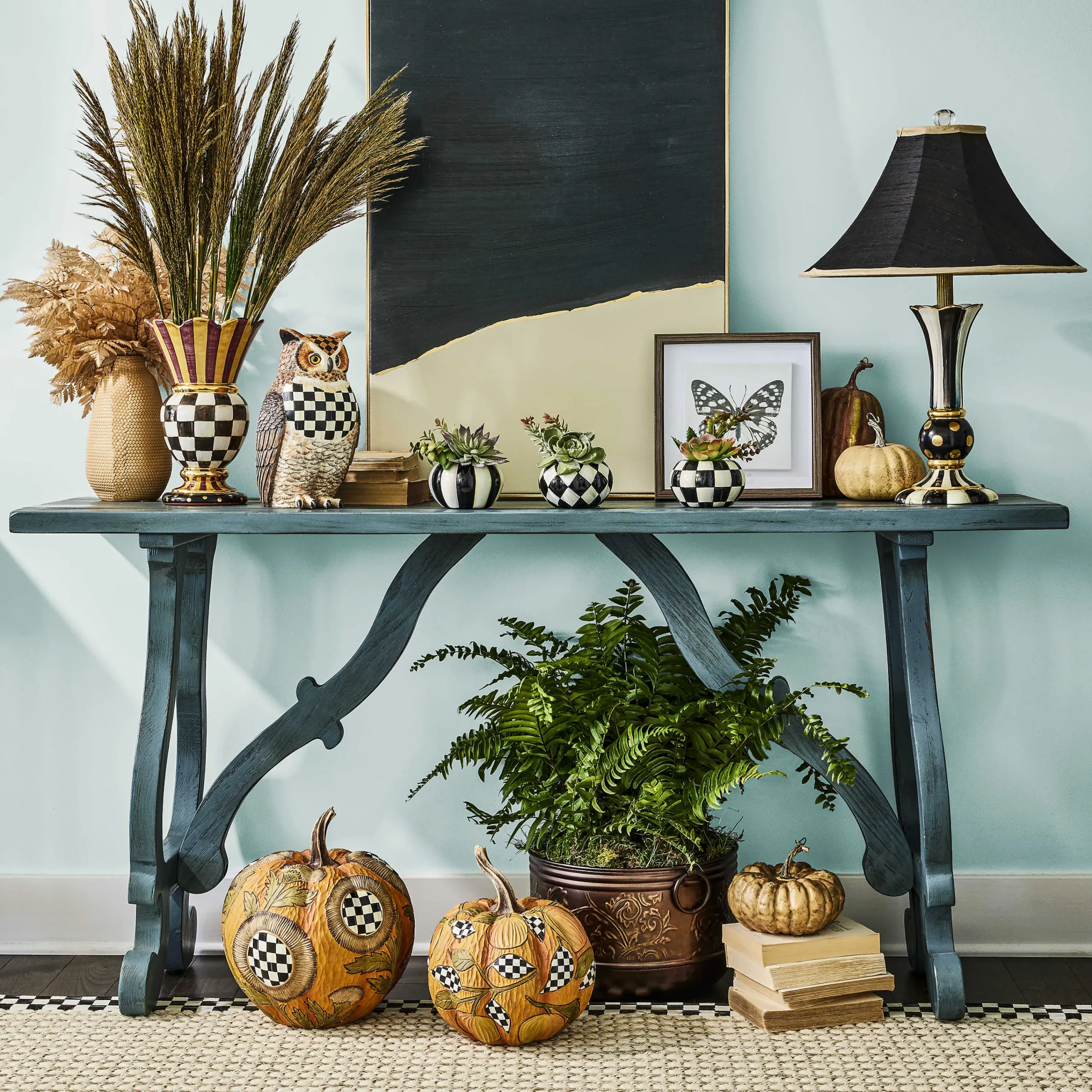 MacKenzie-Childs Rugs<Courtly Check Cable Wool Sisal 6' x 9' Rug