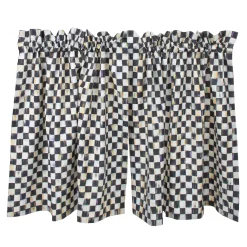 MacKenzie-Childs Room Accents<Courtly Check Cafe Curtains, Set of 2