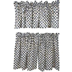 MacKenzie-Childs Room Accents<Courtly Check Cafe Curtains, Set of 2
