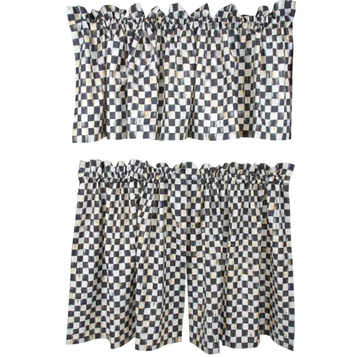 MacKenzie-Childs Room Accents<Courtly Check Cafe Curtains, Set of 2