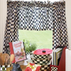MacKenzie-Childs Room Accents<Courtly Check Cafe Curtains, Set of 2