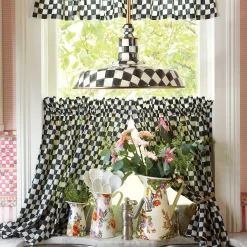 MacKenzie-Childs Room Accents<Courtly Check Cafe Curtains, Set of 2
