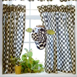 MacKenzie-Childs Room Accents<Courtly Check Cafe Curtains, Set of 2