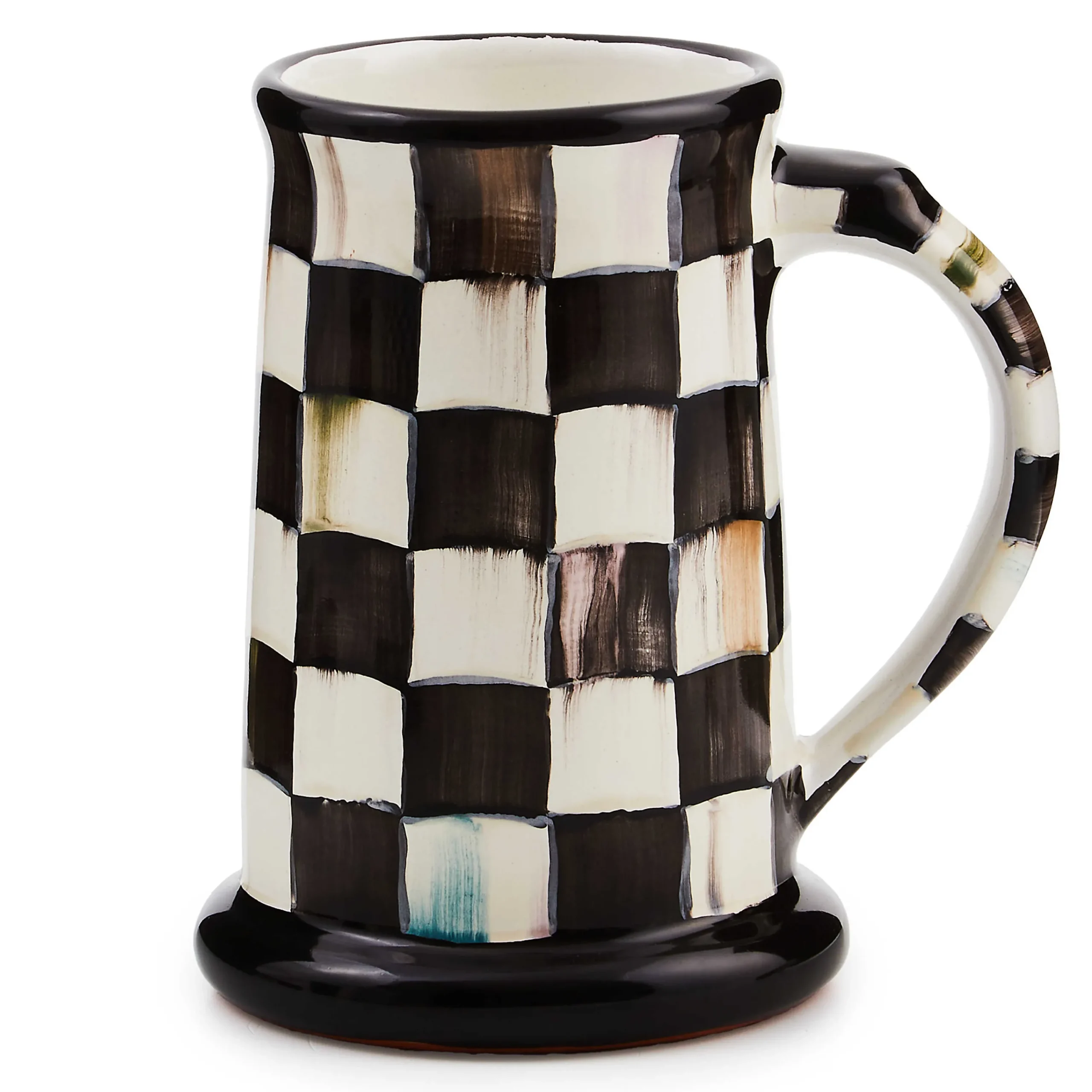 MacKenzie-Childs Drinkware|Bar Entertaining<Courtly Check Ceramic Beer Mug