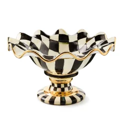 MacKenzie-Childs Serveware<Courtly Check Ceramic Compote