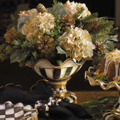 MacKenzie-Childs Serveware<Courtly Check Ceramic Compote