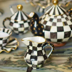 MacKenzie-Childs The Coffee Shop|Serveware<Courtly Check Ceramic Creamer
