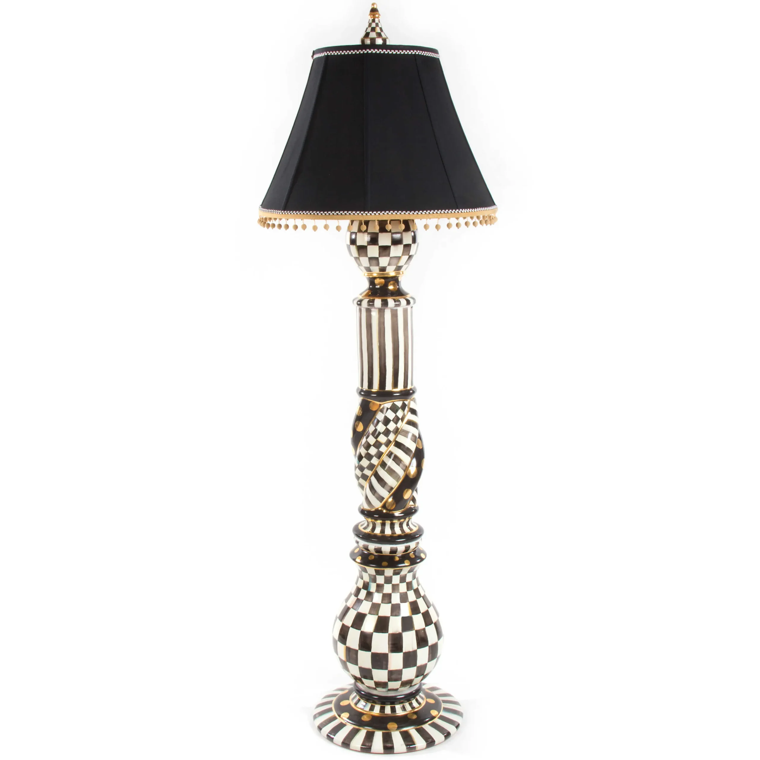 MacKenzie-Childs Lighting<Courtly Check Ceramic Floor Lamp